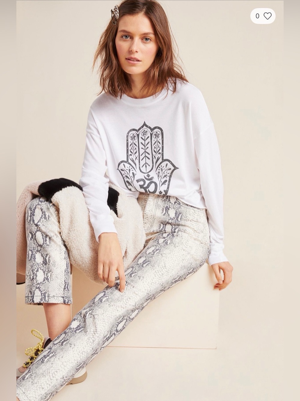 Anthropologie Letluv Hamsa Graphic Tee